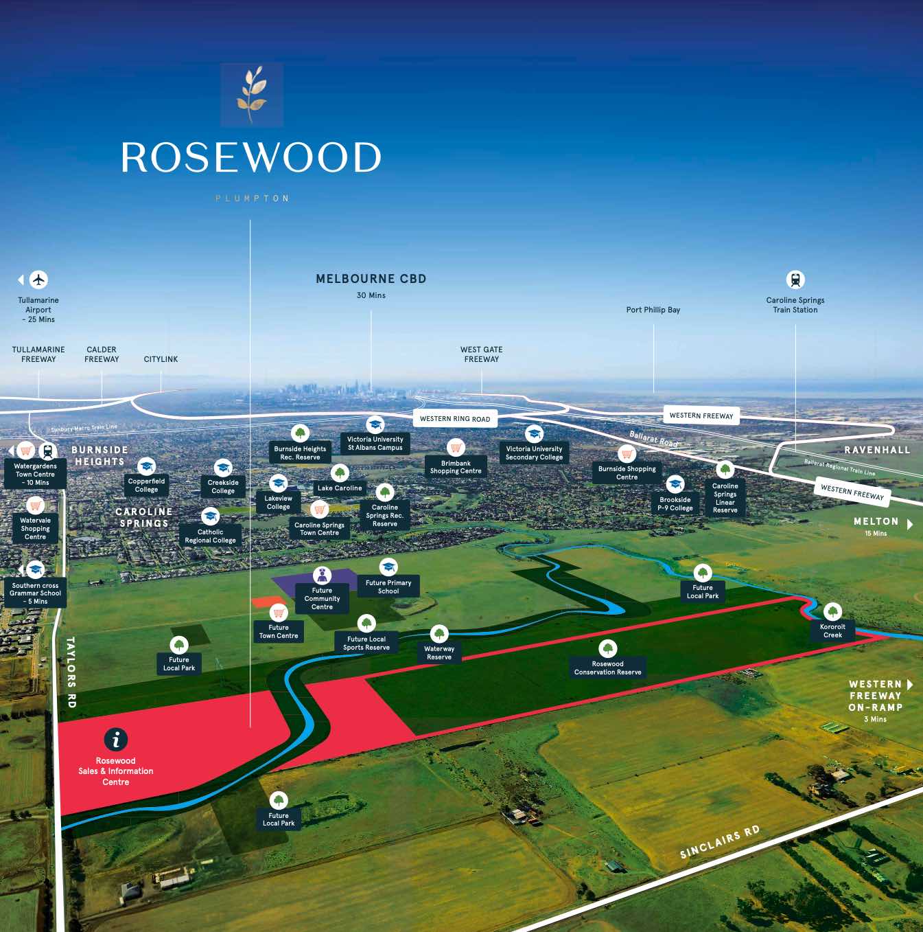 Rosewood Estate - Deanside Aerial